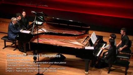 Video herunterladen: Gioacchino Rossini : Ouverture de Guillaume Tell, transcription pour deux pianos huit mains, extrait : Allegro vivace pour 8 mains