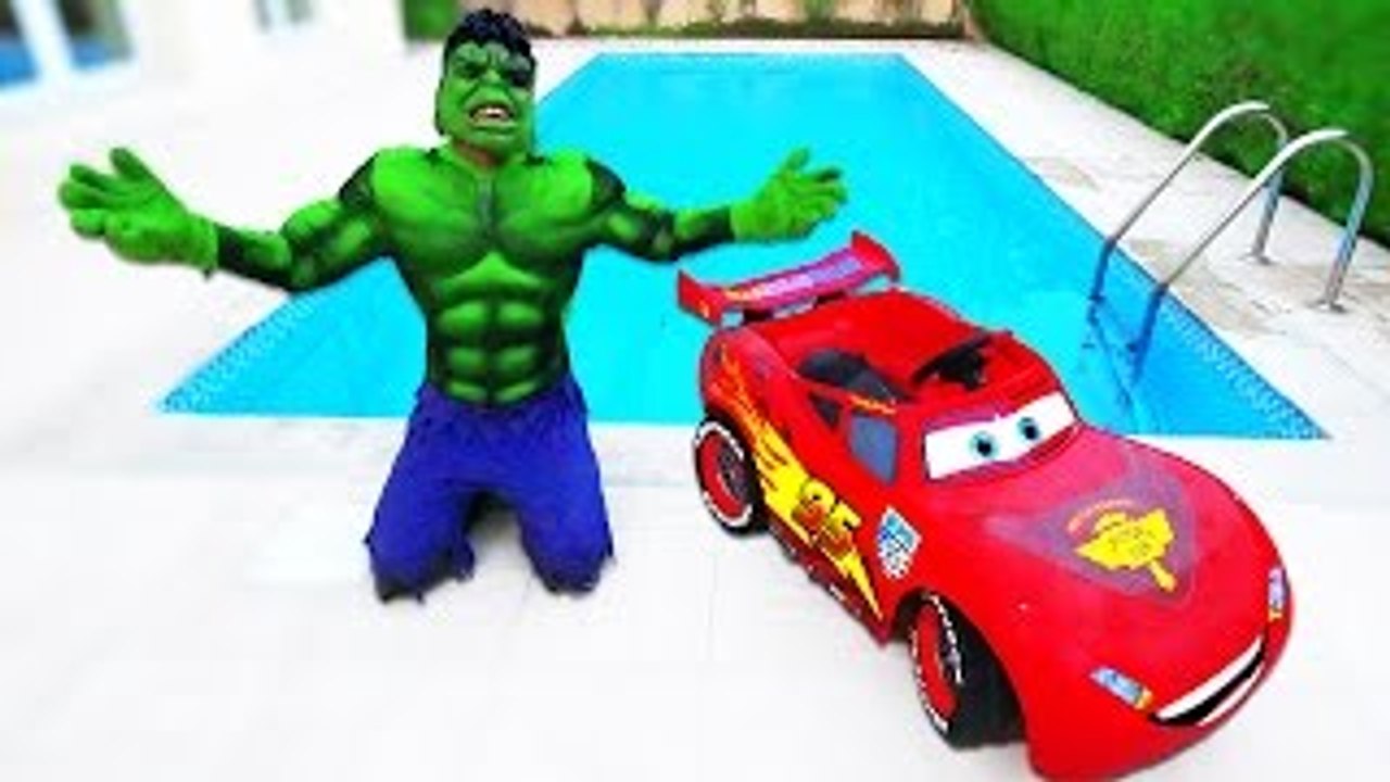 HULK MCQUEEN CARS PLAYTIME! w/ Spiderman Joker, Cars For Kids Movie FUN in Real Life