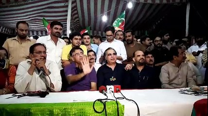 PTI Leadership Media Talk Regarding Huqooq-e-Karachi March on 30.04.2017