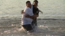 JuJu Smith-Schuster jumps in ocean after being drafted