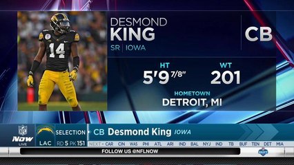 Chargers select Desmond King No. 151 in the 2017 NFL Draft