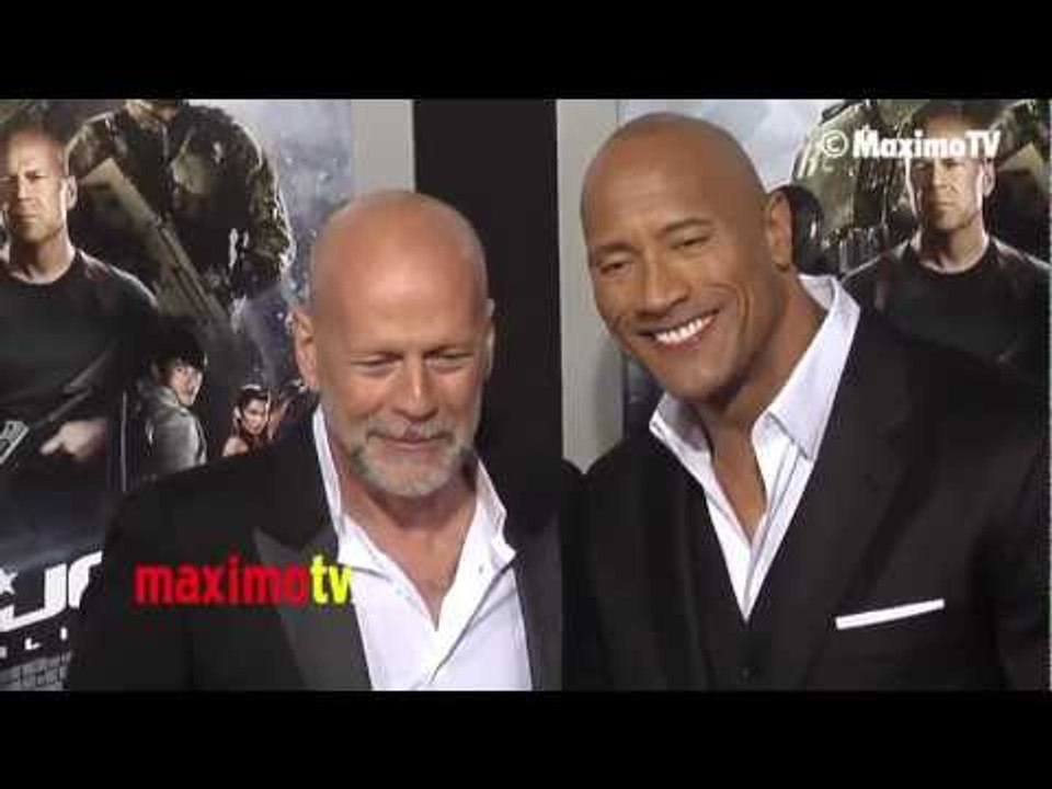 Dwayne Johnson and Bruce Willis "G.I. Joe Retaliation" Los Angeles Premiere ARRIVALS