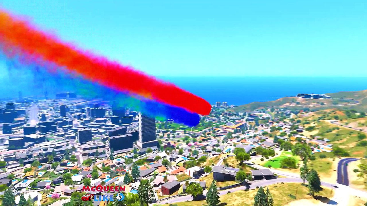 Spiderman FLY Color Plane in FUN Kids Cartoons with Nursery Rhymes songs for Childrens