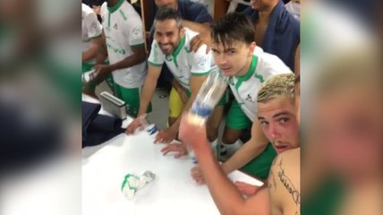 Cri de joie après EAG 0-2 ASSE par Léo Lacroix