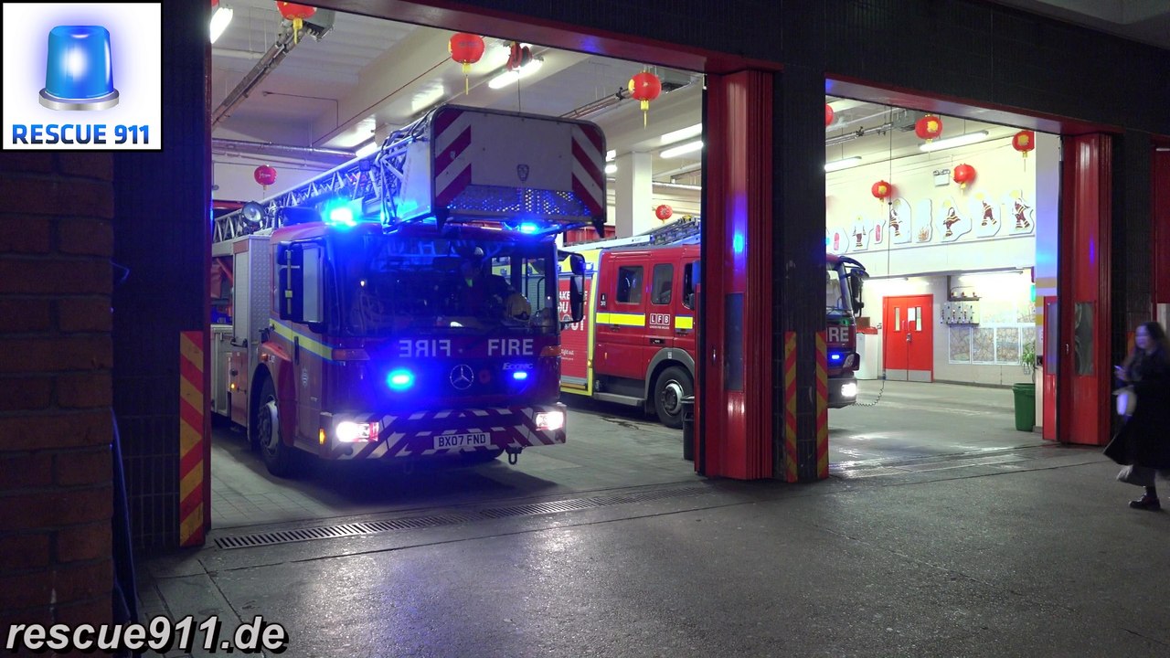 [London Fire Brigade] Turntable ladder A243 + Pump ladder A241 LFB Soho
