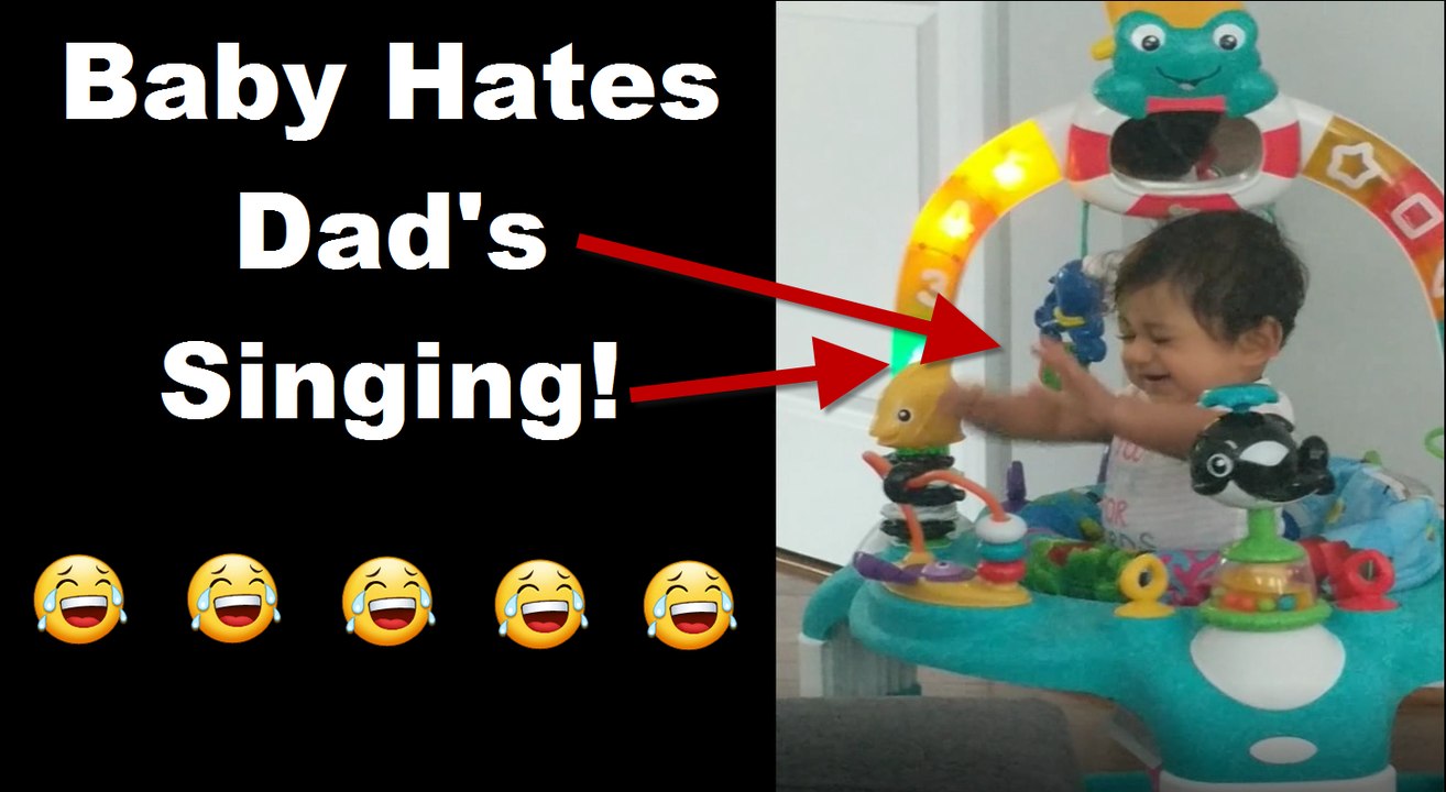 Hilarious! Baby doesn't like Dad's Singing. Only sings with Mom!