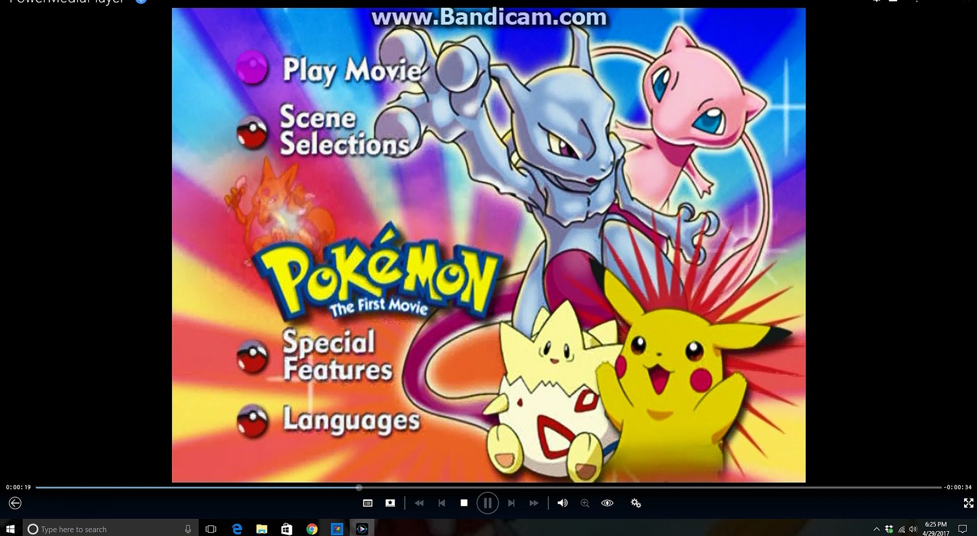 Opening To Pokemon The First Movie 2000 DVD