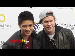 Chord Overstreet and Harry Shum Jr. at 2013 LA Lakers Casino Night ARRIVALS