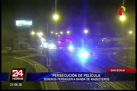 Delincuentes escapan tras persecución policial en San Borja