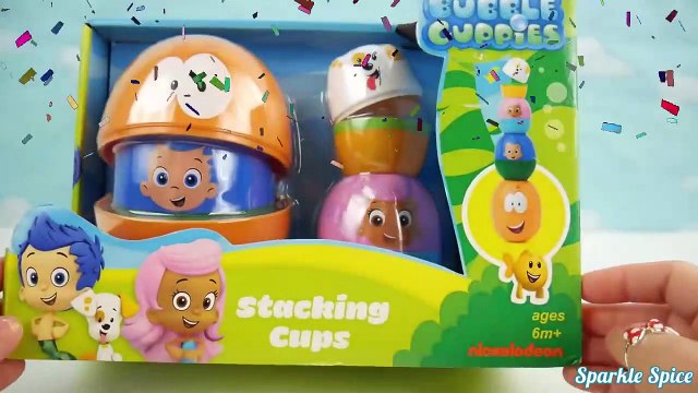 Play Doh BUBBLE GUPPIES SURPRISE EGGS Stacking Nesting Cups Pocoyo Disney Frozen HelloKitty-j18