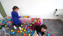 BALL PIT IN OUR HOUSE!! Kids go Crazy  -) Indoor Playground Fun  Ballpit Challenge-STaQ