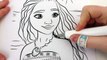 DISNEY PRINCESS MOANA COLORING BOOK VIDEOS FOR KIDS WITH HEIHEI AND PUA COLORING PAGES-PY