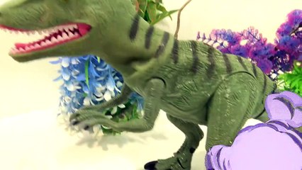 KHỦNG LONG BẠO CHÚA bị xe ô tô cảnh sát dọa vãi phân, DINOSAUR AND POLICE CAR TOY POOP STORY 847-1zs