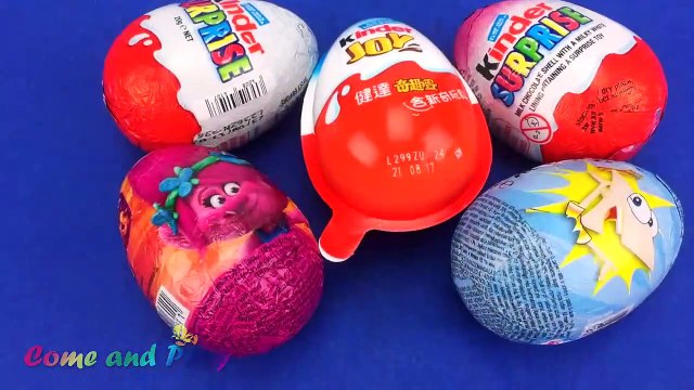 Super Surprise Eggs Kinder Surprise Kinder Joy Disney Phineas and Ferbs Learn Colors Play Doh Kids-xMWMoY2