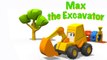 Cartoon and kids games. Excavator Max and surprise egg. Hot Cold game. Animation for kids.-E1-5w_aJ