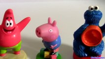 Surprise Play Doh Pig George Cookie Monster SpongeBob Clay Buddies Play-Doh Stampers Homem-Aranha-FmjBF