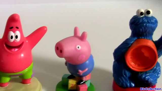 Surprise Play Doh Pig George Cookie Monster SpongeBob Clay Buddies Play-Doh Stampers Homem-Aranha-FmjBF