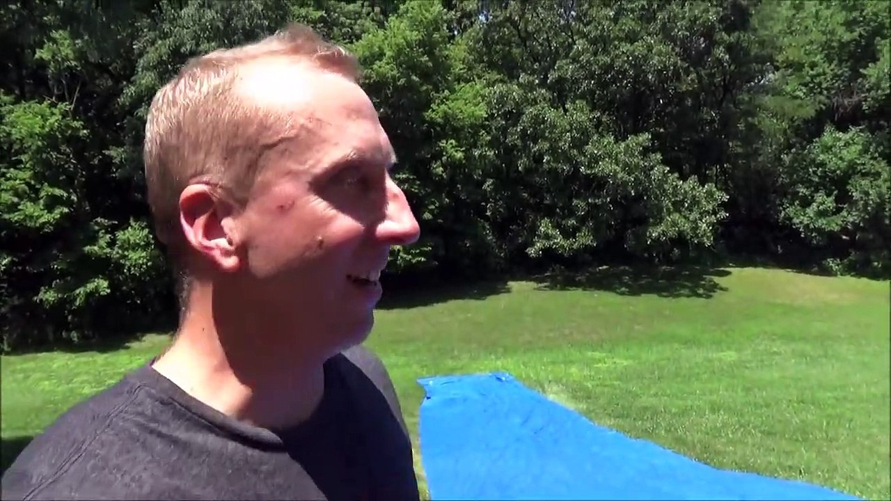 Giant Slip N Slide Party 'Toy Freaks Family Fails' Victoria Annabelle Freak Daddy-JZFxJT