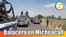 Sicarios se enfrentan a balazos en Michoacán