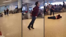 Un homme se fait tasé pour avoir forcé la sécurité dans un aéroport