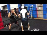 Boxing Star Luke Jackson Of Australia Working With Coach Billy Hussein
