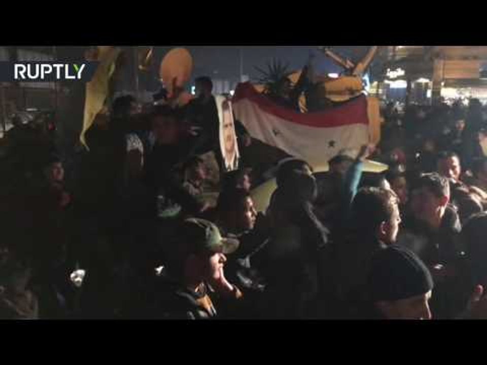 Street celebrations in Aleppo as Syrian Army liberates city's east