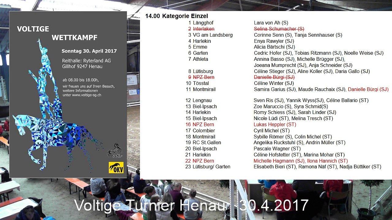 Voltiturnier Henau 30.4.2017 - Stream Part - Einzel Pflicht & Kür - 15:07