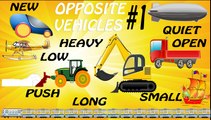 Opposite Vehicles for Kids Part 1 - Learn opposites using street vehicles