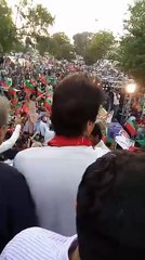 Imran Khan With His Supporters in Karachi, Huqooq-e-Karachi March