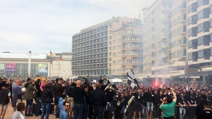 Les supporters carolos mettent le feu à Ostende (2)