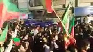 PTI Flags On Karachi Buildings