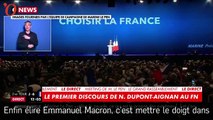 Présidentielle : la charge anti-Macron de Dupont-Aignan au meeting de Marine Le Pen