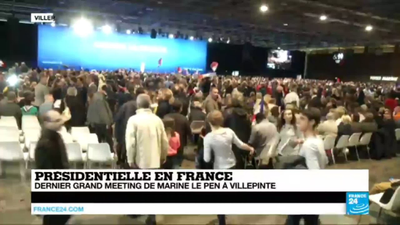 Présidentielle : dernier grand meeting de Marine Le Pen à Villepinte