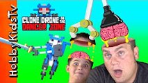 ROBOT BRAINS! Clone Drone In The Danger Zone + Robot Kids Family Gaming HobbyKidsTV