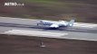 Plane makes terrifying emergency landing after losing wheel