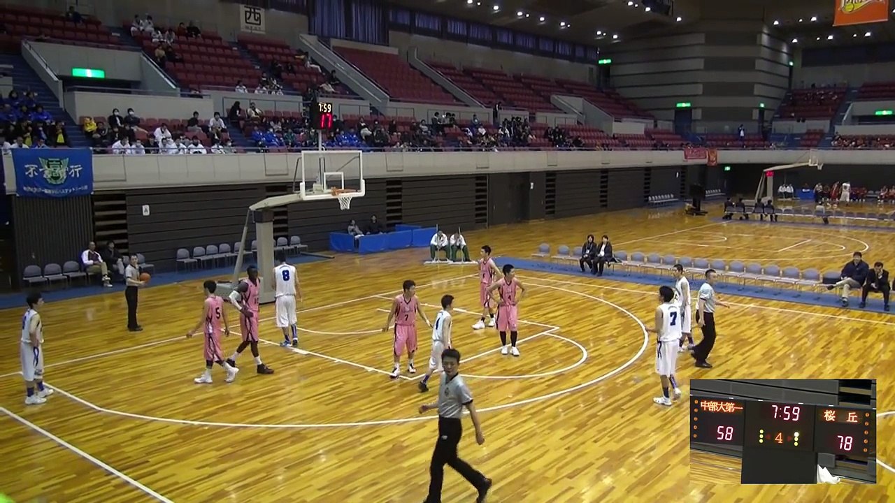 中部大第一vs桜丘(4Q)高校バスケ 2015 新人戦東海大会決勝
