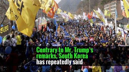 Trump Rattles South Korea by Saying It Should Pay for Antimissile System