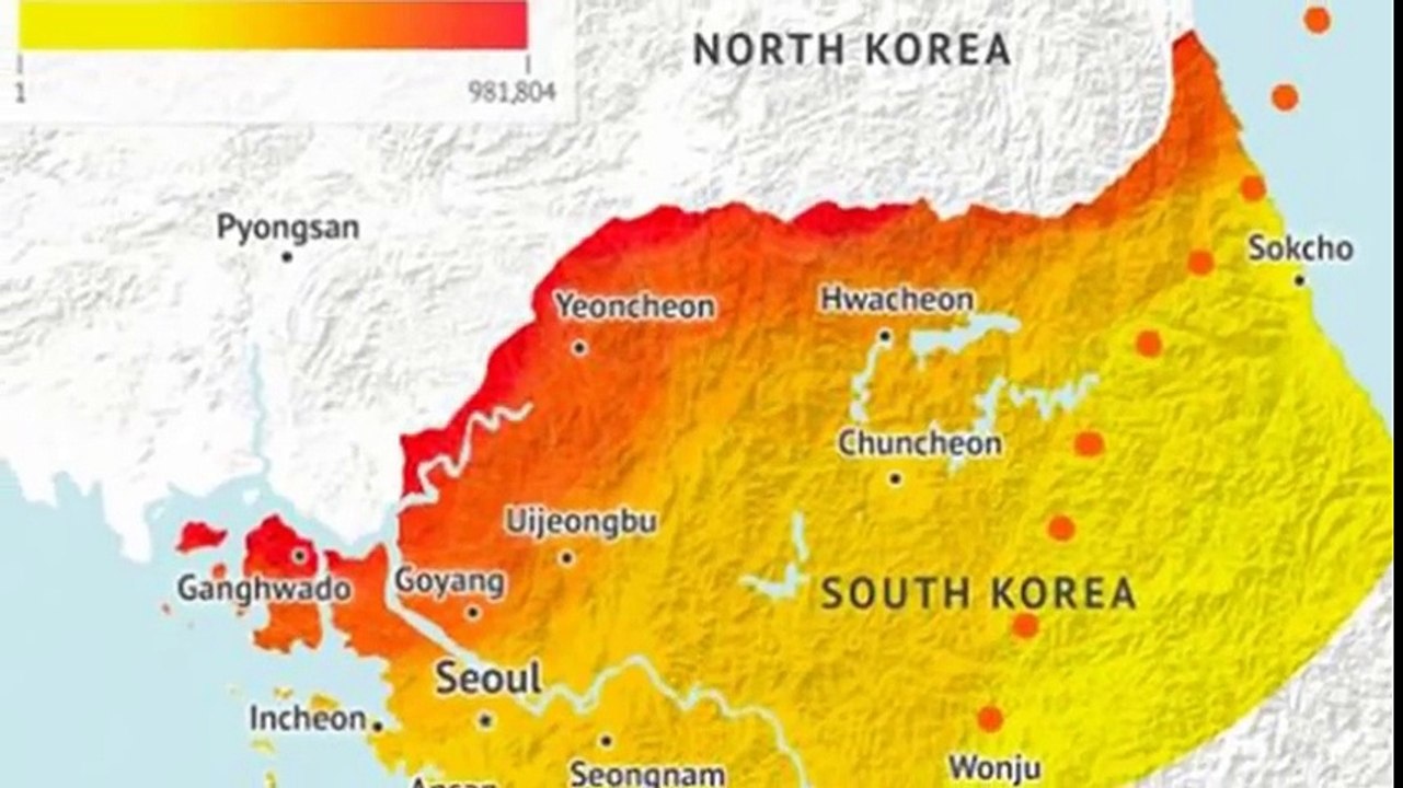 【韓国の反応】北朝鮮ロケット砲撃時の韓国被害予想図に韓国人が衝撃！「誰も死なない、戦争はないんだよ…」