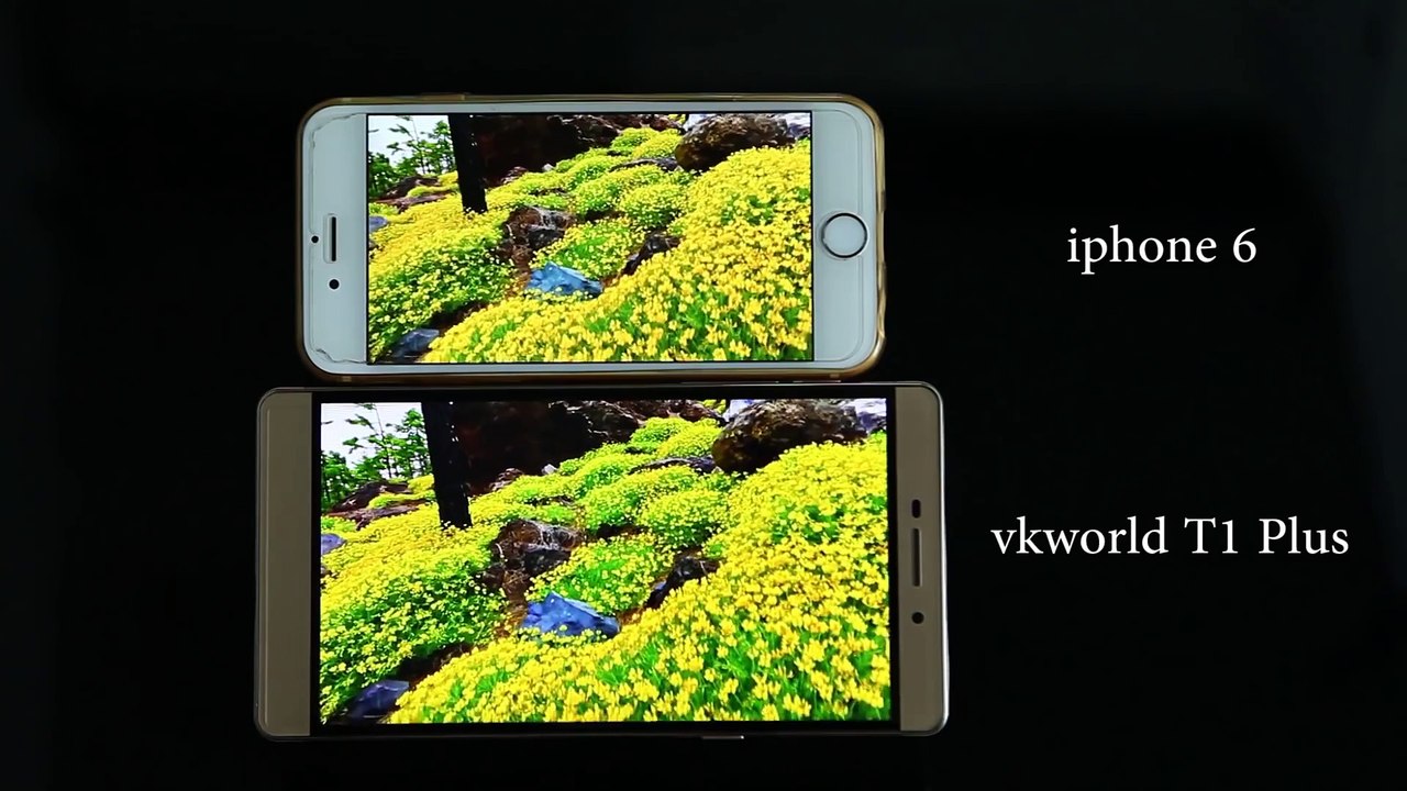 VKworld T1 Plus Kratos VS iPhone 6 ¦ Display