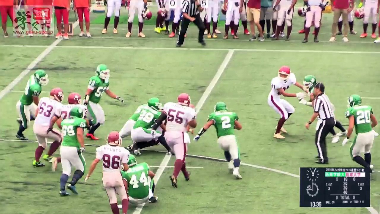 2016九州学生アメフトリーグ1部 西南vs琉球