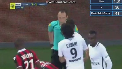 Carton Rouge Angel Di Maria Nice 3-1 PSG 30.04.2017