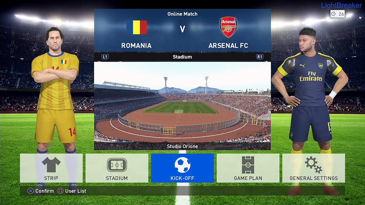 Pro Evolution Soccer 2017 Online Match Romania Me Vs Arsenal