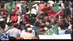 PTI, PML N activists face off outside KPC