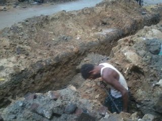 MP Shocker : Road built over a drunk man in pothole