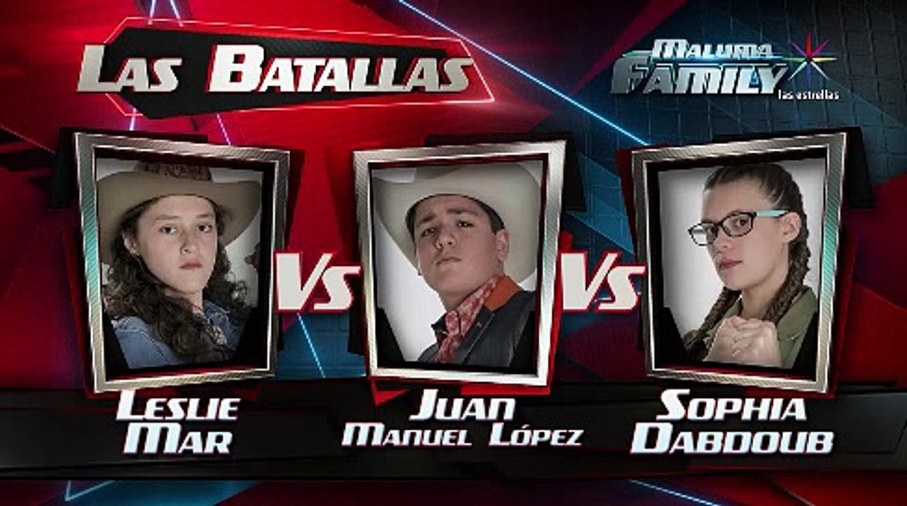 Leslie Mar, Sofia Dabdoub, Juan Manuel "Asi o mas" La Voz kids - Las Batallas