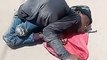 See How This Crippled Man Was Rolling On The Floor Helplessly On The Streets Of Lagos