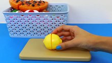 Pizza Cuttin Food VELCRO Cooking Toys For Children w_ M&Ms Vegetables & Fruits!-_GI7