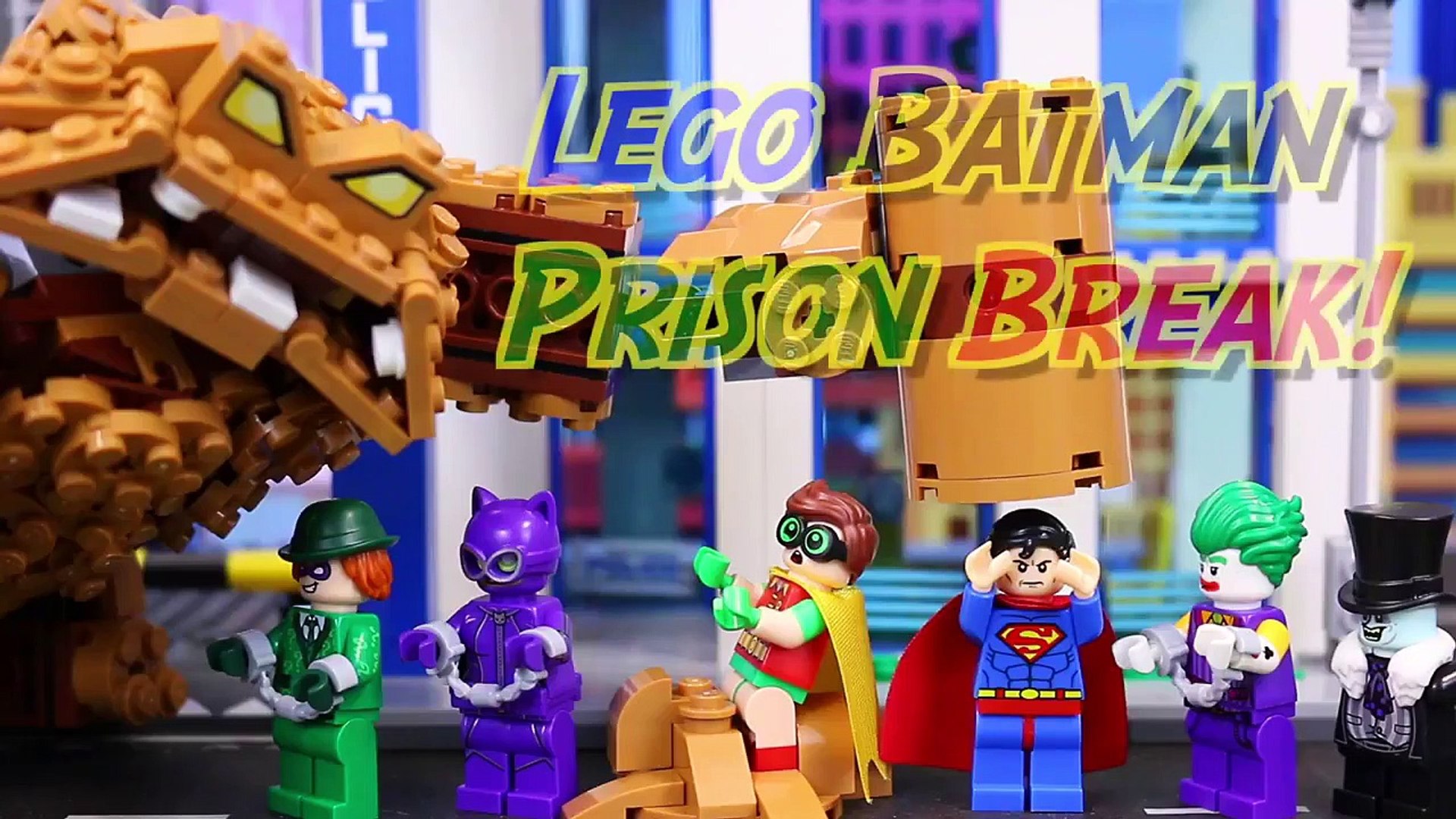 Lego Batman Movie Superman Fights Clayface Arrests Joker with Penguin  Catwoman Riddler Rescues Robin-DVrizv - video Dailymotion