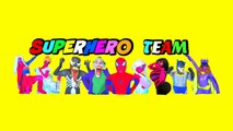 Superhero Superstars HAUNTED GHOST! - Spiderman vs Venom with Joker, Frozen Elsa, Pizza, Batman-uvJ4f