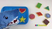 PET SHARK Eats Cookies Learn Shapes with Baking Cookies Toy Playset for Kids ABC Surprises-EzpL6